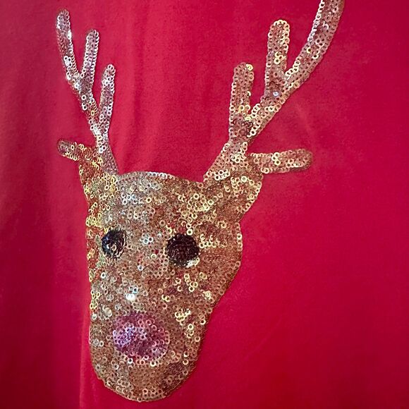 Girl’s Reindeer Christmas Shirt Size 6 - Picture 6 of 7